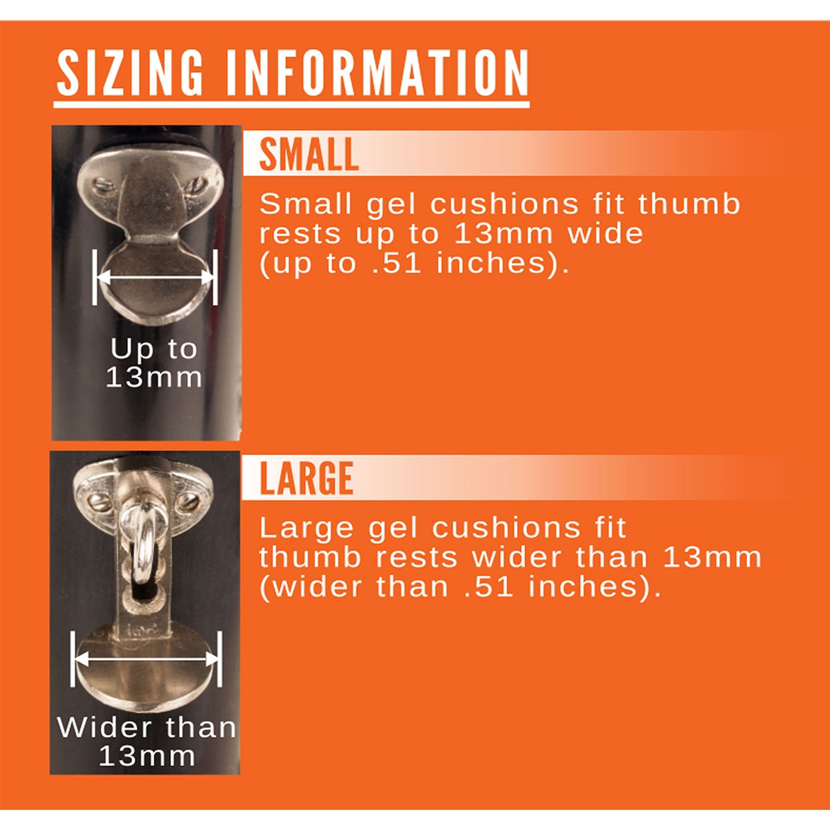 Thumb Rest Gel Cushion with Extension (Small A353) by ProTec - Image 4