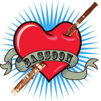 Temporary Bassoon Tattoos - Pack of Five