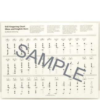 Trill Fingering Chart for Oboe and English Horn