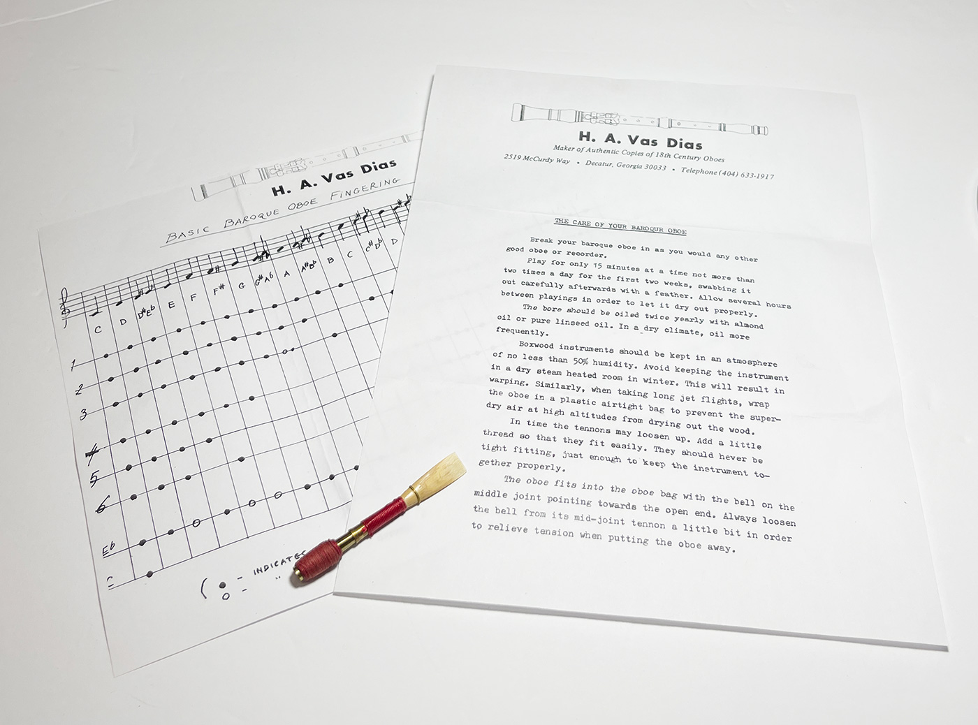 Hotteterre A=415 Baroque Oboe by Vas Dias - NEW - Image 9