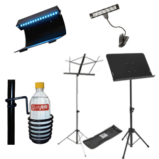 Music Stands, Shelves, and Lighting